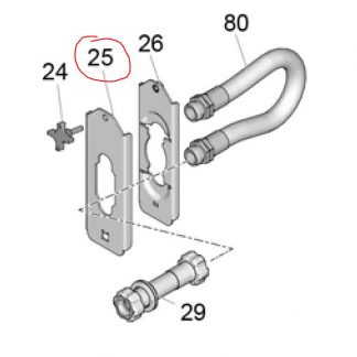Kronšteinas išorinis žarnai Rotoflex RTX